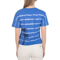 Hurley Dámské triko , Oceancare Palm Stripes | WTSEU00006 | 486 - DAZZLING BLUE | XS