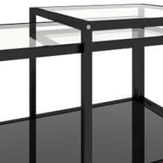shumee Čajové stolky 2 ks tvrzené sklo černé
