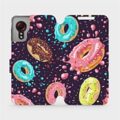 Mobiwear Flip pouzdro na mobil Samsung Galaxy Xcover 5 - VP19S Donutky