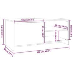 Greatstore Konferenční stolek dub sonoma 102 x 50 x 45 cm kompozitní dřevo