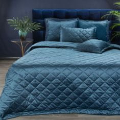 Eurofirany Dekorativní přehoz na postel KRISTIN1 220x240 tmavě modry