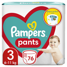 Pampers Plenkové Kalhotky Pants Velikost 3, 76 ks, 6kg-11kg