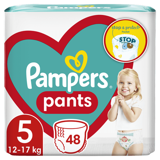 Pampers Pants 5 Junior (12-17 kg) Jumbo Pack - Plenkové kalhotky 48 ks