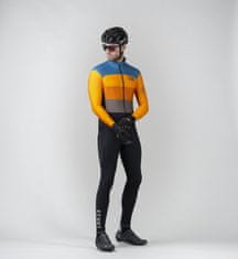 cyklo dres ESCAPE 22 Winter černo-žluto-modro-oranžovo-šedý S