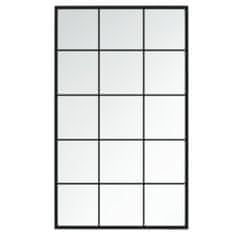 Vidaxl Nástěnné zrcadlo černé 100 x 60 cm kov
