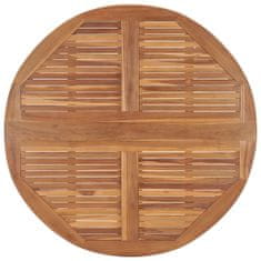 Greatstore Skládací zahradní jídelní stůl Ø 110 x 75 cm masivní teak