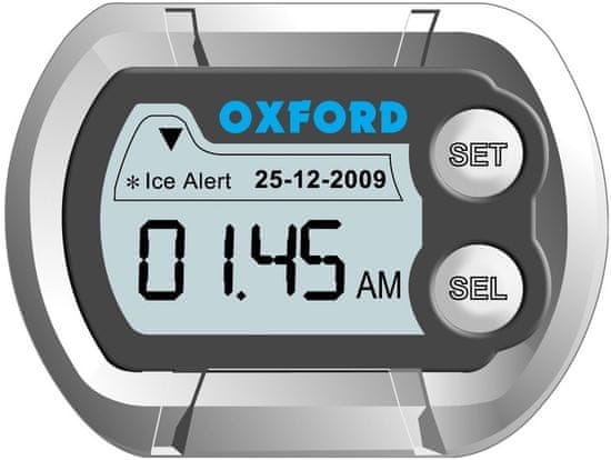 Oxford hodiny a teploměr DIGICLOCK OX562 silver