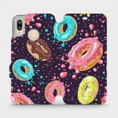 Mobiwear Flip pouzdro na mobil Huawei P20 Lite - VP19S Donutky