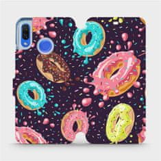 Mobiwear Flip pouzdro na mobil Huawei Nova 3 - VP19S Donutky