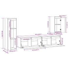 Vidaxl TV skříňky 4 ks masivní borové dřevo