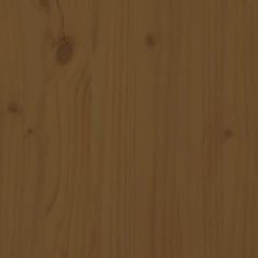 Vidaxl Truhlík s policí medově hnědý 111,5x34,5x81 cm masivní borovice