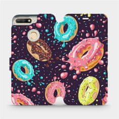 Mobiwear Flip pouzdro na mobil Honor 7A - VP19S Donutky