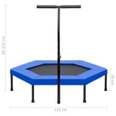 Greatstore Fitness trampolína rukojeť a podložka šestiúhelník 122 cm