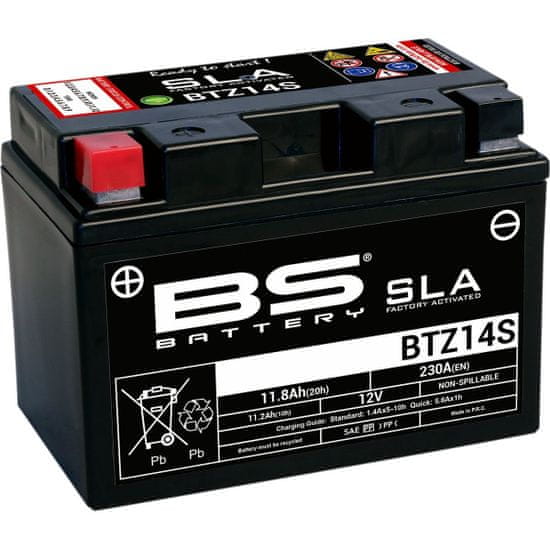 BS-BATTERY akumulátor motocyklový BTZ14S (YTZ14S) SLA