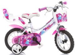Dino bikes Dětské kolo Dino 126 Fairy bílá+růžový potisk 12" 2022