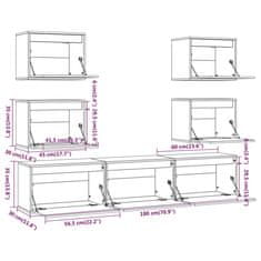 Vidaxl TV skříňky 7 ks masivní borové dřevo