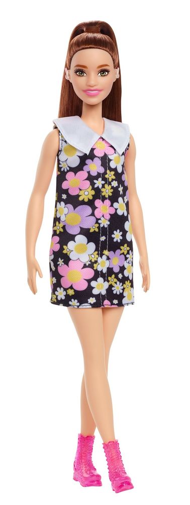 Mattel Barbie Modelka 187 - Šaty se sedmikráskami FBR37
