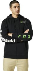 FOX mikina KAWASAKI FLEECE Zip černo-bílo-zelená 2XL