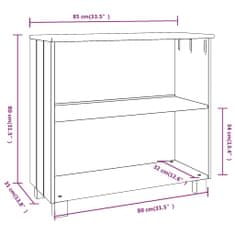 Vidaxl Příborník HAMAR medově hnědý 85 x 35 x 80 cm masivní borovice