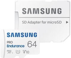 Samsung Micro SDXC 64GB PRO Endurance UHS-I U3 (Class 10) + SD adaptér (MB-MJ64KA/EU)