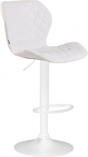 BHM Germany Barová židle Cork, syntetická kůže, bílá / bílá