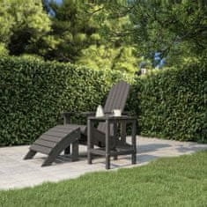 Vidaxl Zahradní stolek Adirondack antracitový 38 x 38 x 46 cm HDPE