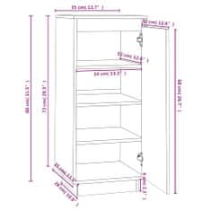 Greatstore Botník 35 x 35 x 80 cm masivní borové dřevo