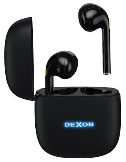 Dexon  Bluetooth sluchátka s mikrofonem a dobíjecím boxem HE 400TWS