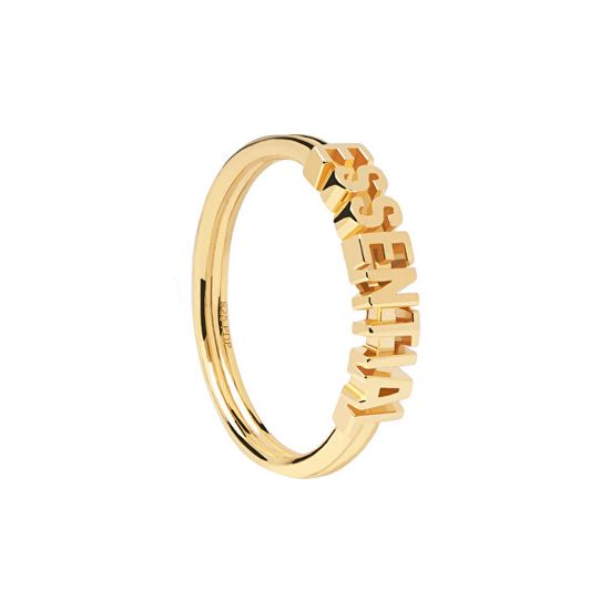 PDPAOLA Elegantní pozlacený prsten ESSENTIAL Gold AN01-608
