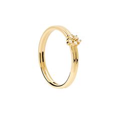 PDPAOLA Půvabný pozlacený prsten se zirkony NOVA Gold AN01-615 (Obvod 50 mm)