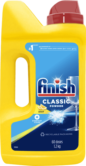 Finish Classic Prášek do myčky nádobí Lemon Sparkle 1,2 kg