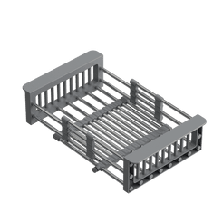 Gramax Nastavitelný košík do dřezu šedý/nerezový