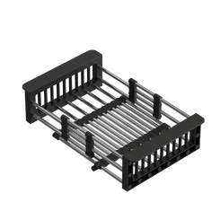 Gramax Nastavitelný košík do dřezu černý/nerezový