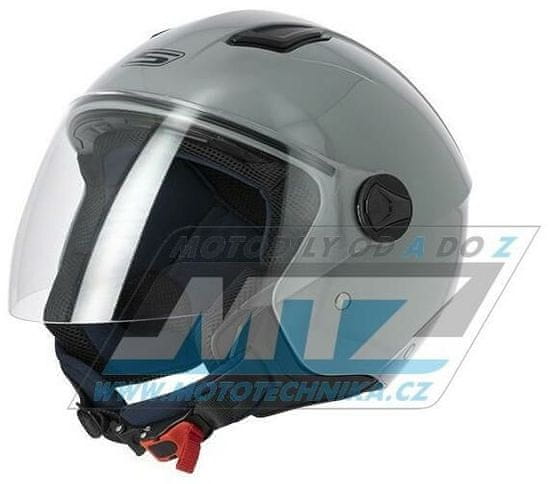 S-Line Přilba na skútr Osone Jet Helm S779 Shiny - šedá - velikost XL (Velikost: S) SFOSDMJ4F-XL