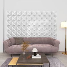 Vidaxl 3D nástěnné panely 24 ks 50 x 50 cm origami bílé 6 m²