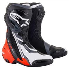 Alpinestars boty SUPERTECH R 21 černé/red/fluo white/gray 45