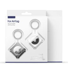 Dux Ducis Key Ring 2x kryt na Apple AirTag, bílý/černý