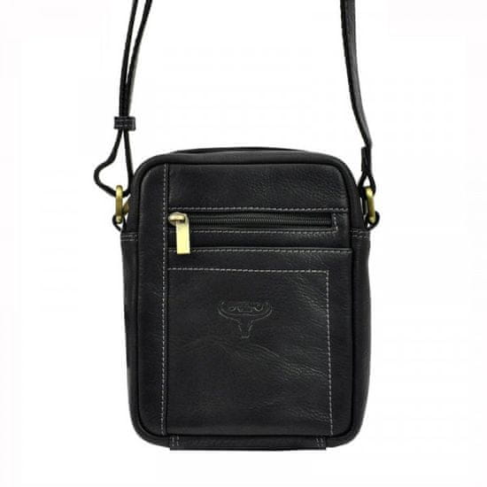 Buffalo Wild Pánská kožená crossbody taška Irwin, černá