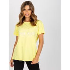 FANCY Dámské tričko s nápisy bavlněné SEPAY žluté a bílé FA-TS-7720.43P_387378 Univerzální