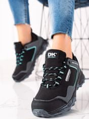 Amiatex Pěkné trekingové boty dámské černé bez podpatku + Ponožky Gatta Calzino Strech, černé, 37