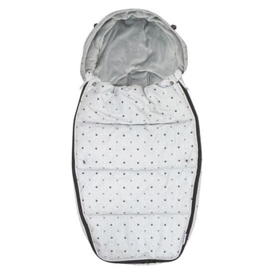 Dooky footmuff vel. L LIGHT GREY CROWNS DeLuxe