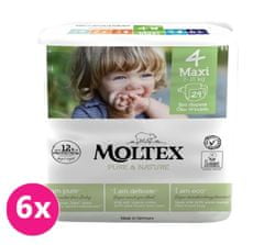 6x Pure&Nature Pleny jednorázové 4 Maxi (7-18 kg) 29 KS - ECONOMY PACK