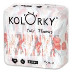 KOLORKY DAY Pleny jednorázové eko, květiny L (8-13 kg) 19 ks