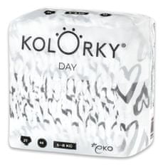 KOLORKY DAY Pleny jednorázové eko, srdce M (5-8 kg) 21 ks