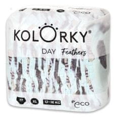 KOLORKY DAY Pleny jednorázové eko, peří XL (12-16 kg) 17 ks