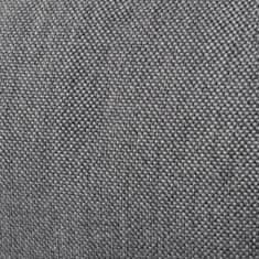 Vidaxl Skládací lenoška na podlahu šedá textil