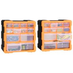 Vidaxl Organizéry s 12 zásuvkami 2 ks 26,5 x 16 x 26 cm