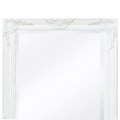 Greatstore Nástěnné zrcadlo barokní styl 140x50 cm bílé