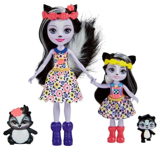 Mattel Enchantimals Panenka s mladší sestrou Sage Skunk HCF82