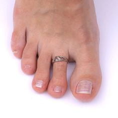 Silvego Otevřený stříbrný prsten na nohu srdíčka Acana PRM12186R